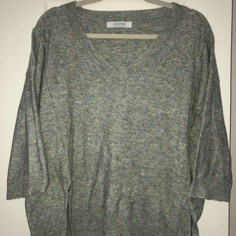 Flattering Promod Speckled Blue Sweater